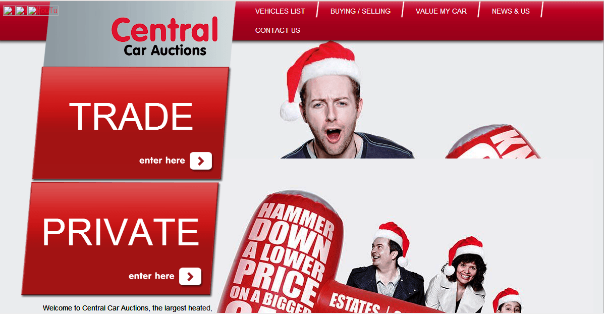 Central Car Auctions Homepage