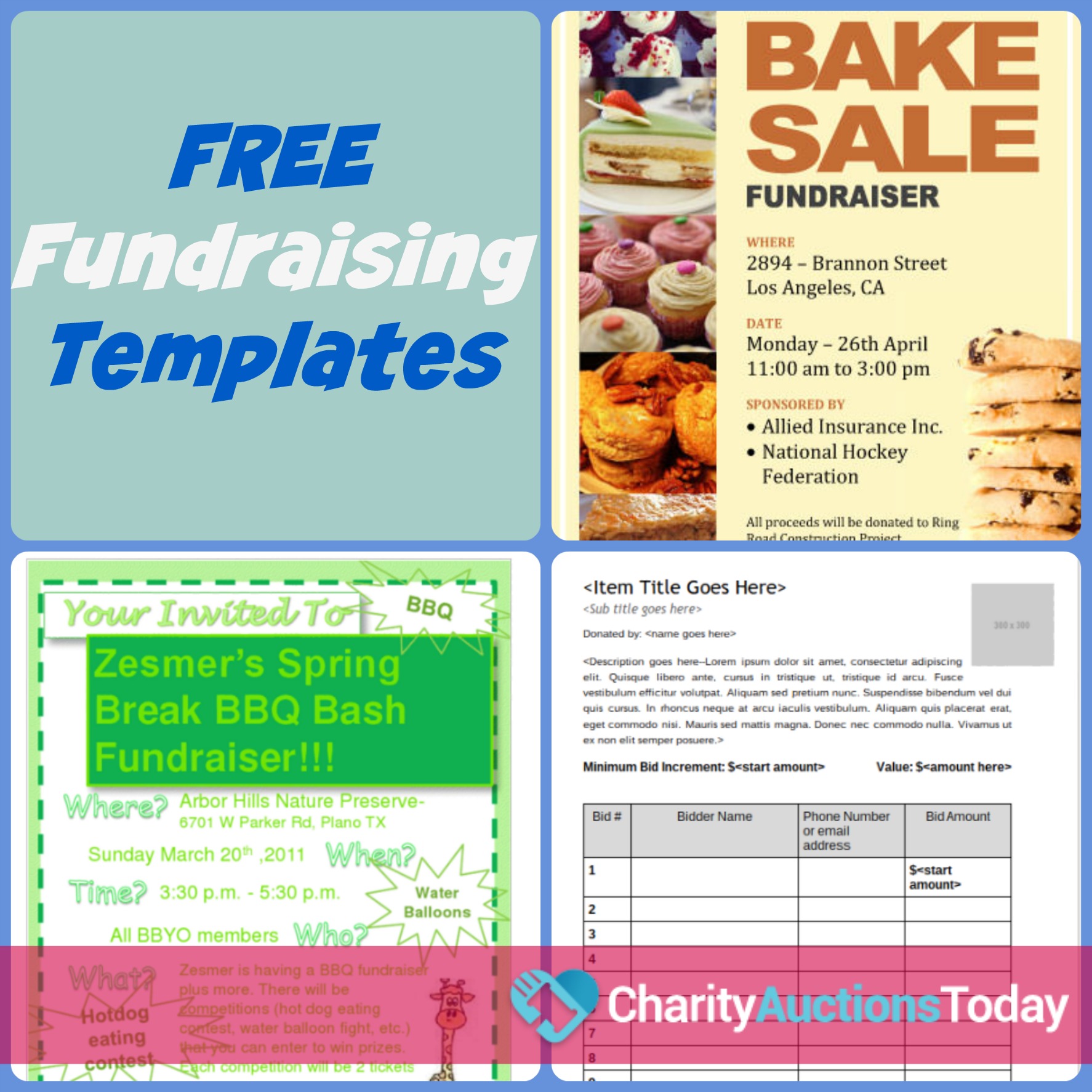 bbq fundraiser flyer template