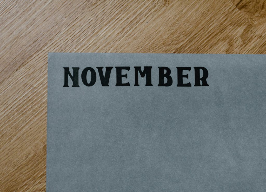 paper that says November