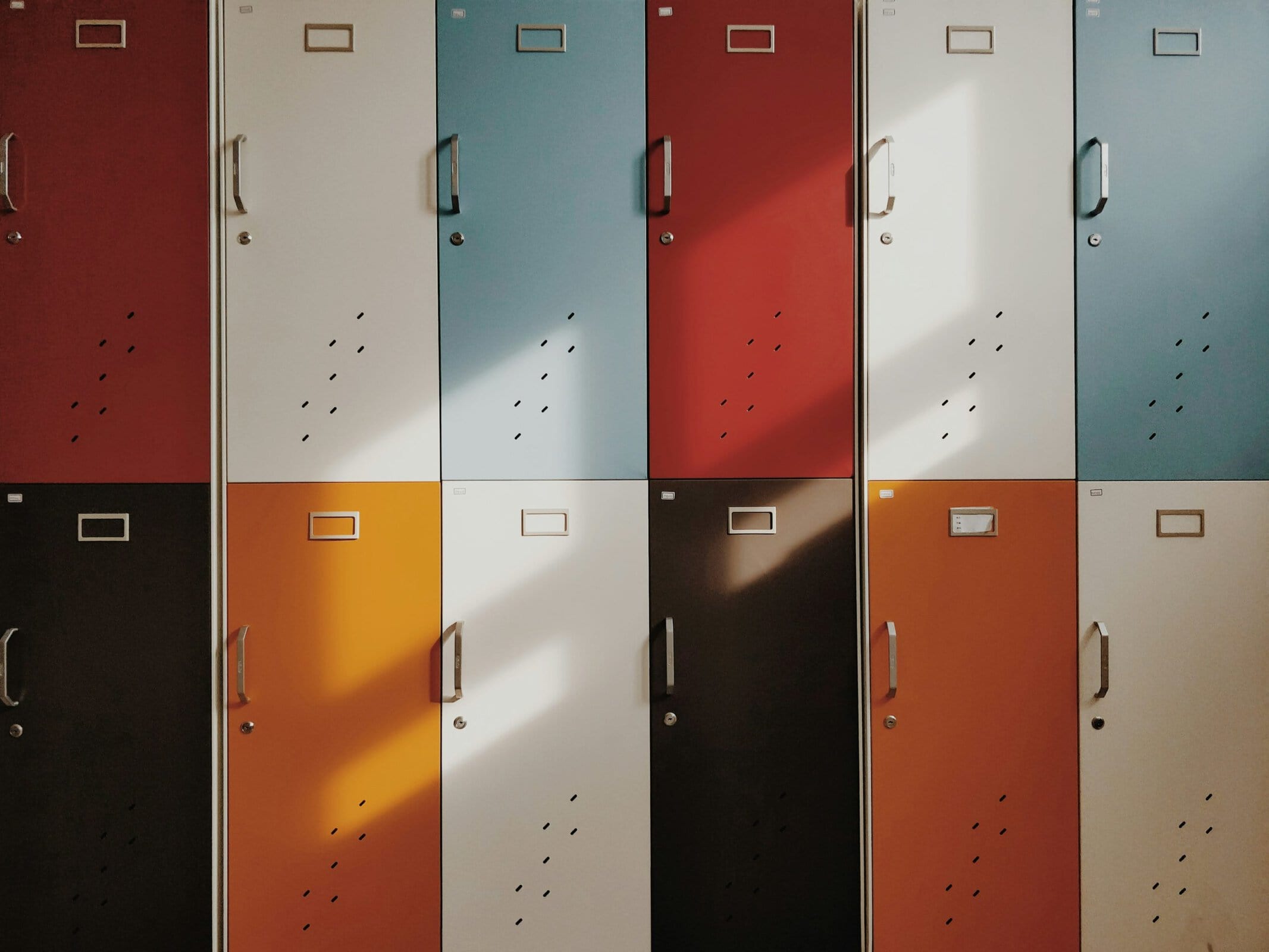 colorful lockers