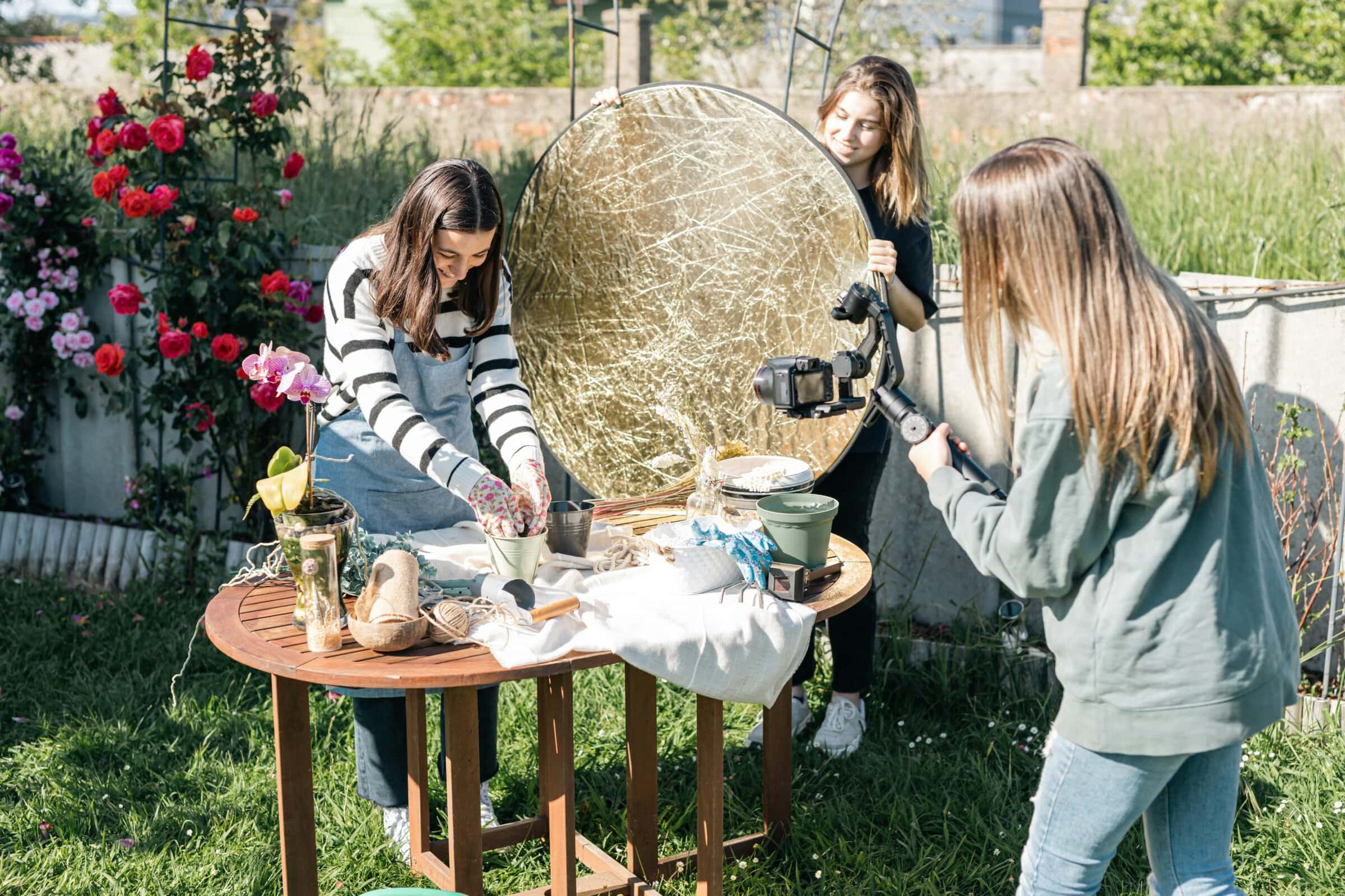 potting tutorial photo shoot